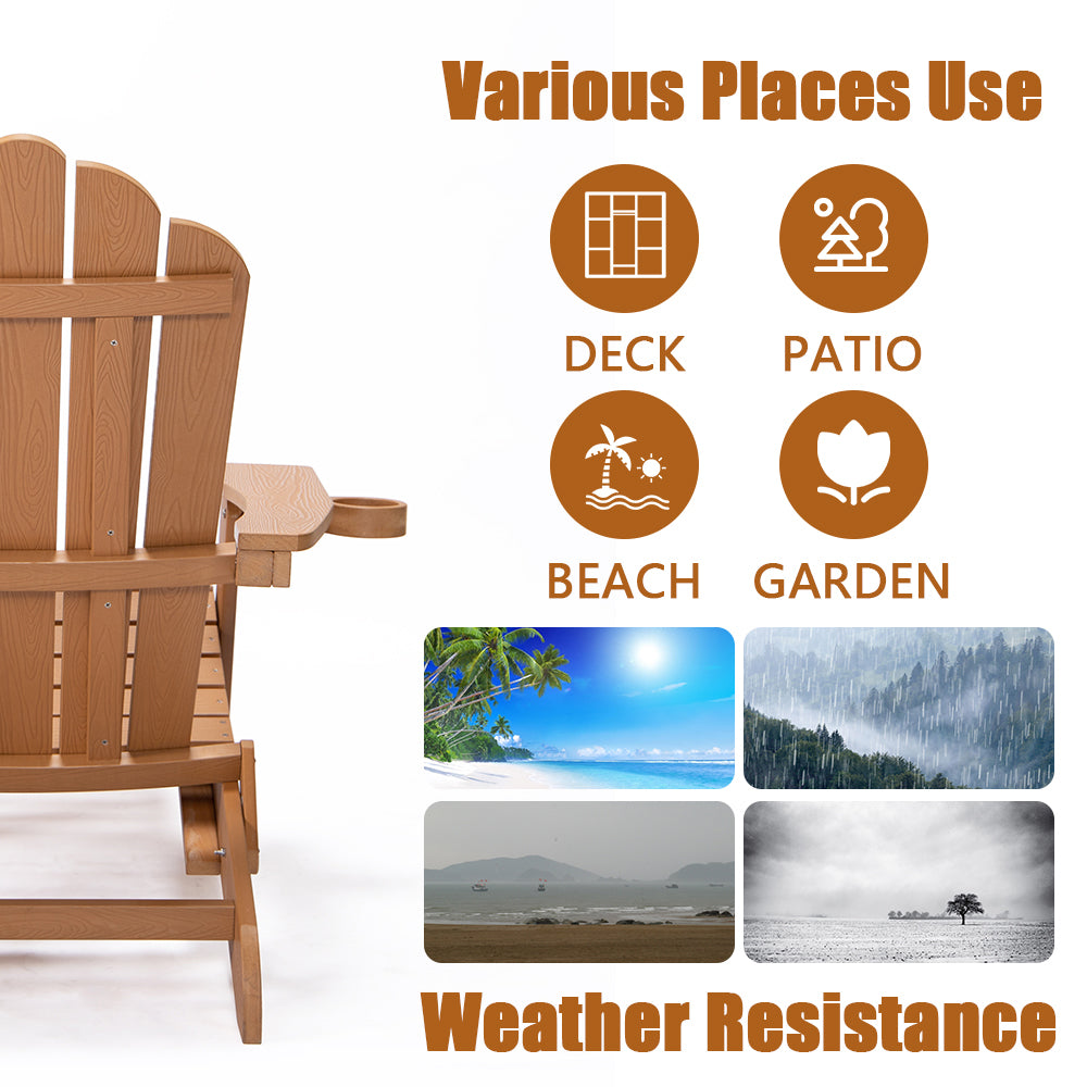 TALE Oversized Folding Adirondack Chair with Pullout Ottoman and Cup Holder_5