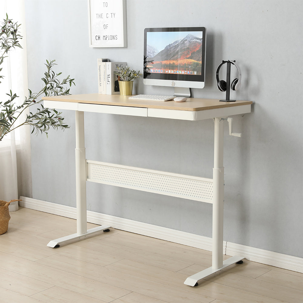 4x24 Inch Maple Standing Desk with Metal Drawer - Adjustable Height_10