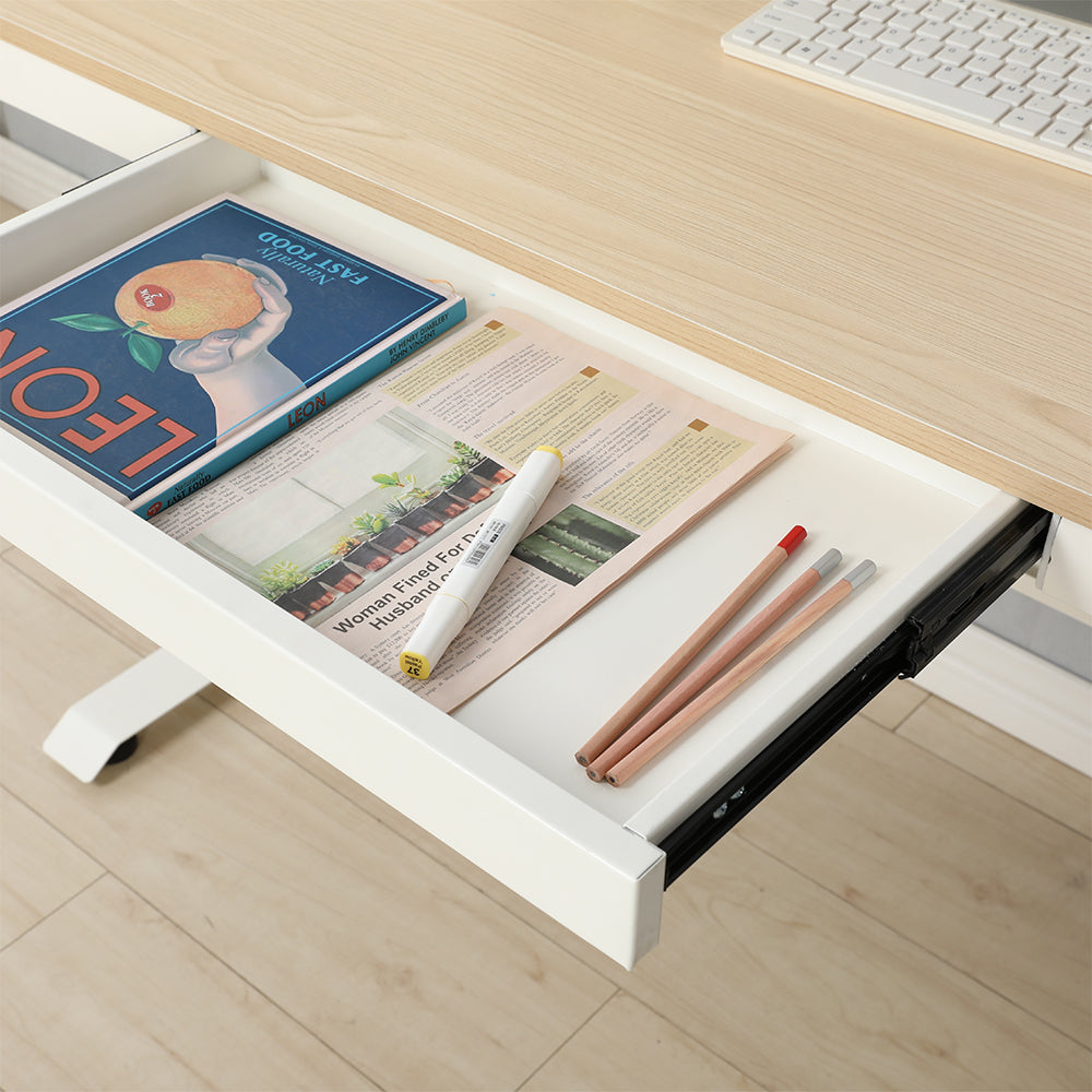 4x24 Inch Maple Standing Desk with Metal Drawer - Adjustable Height_9