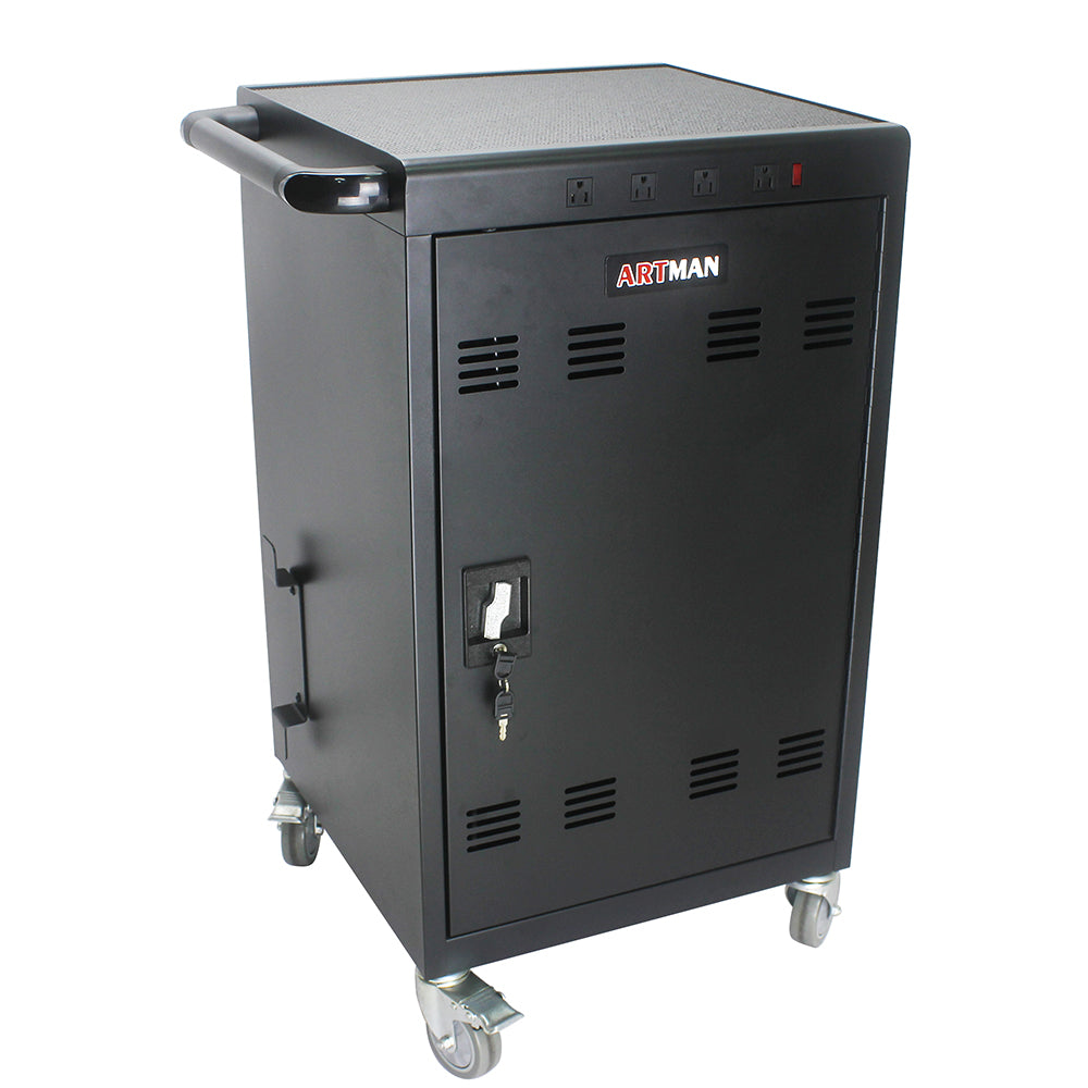 35-Device Mobile Charging Cart for Tablets & Laptops - Black_1