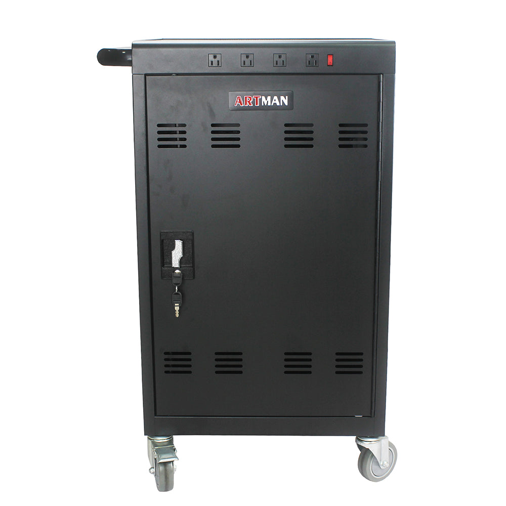 35-Device Mobile Charging Cart for Tablets & Laptops - Black_0