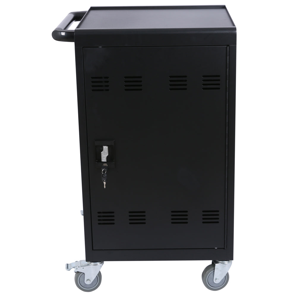 Mobile Charging Cart and Cabinet for Tablets, Laptops - Black_5