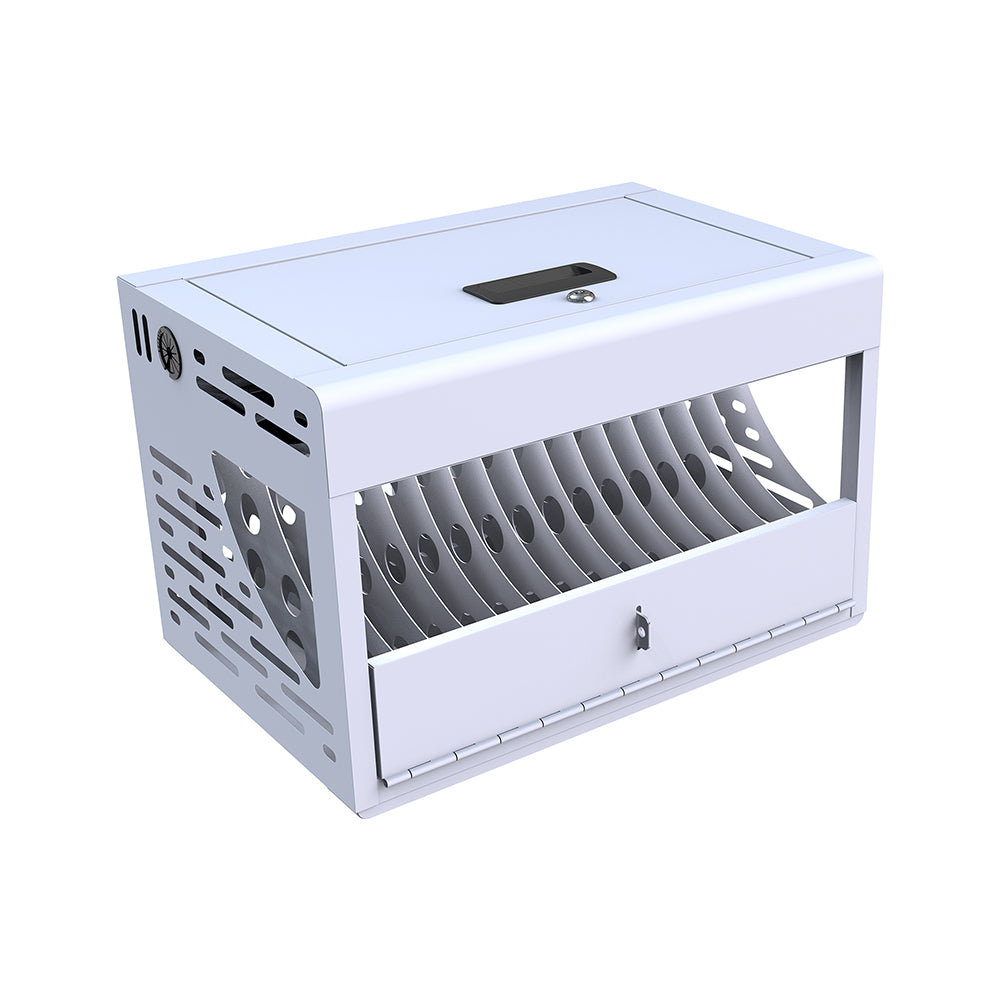 16-Bay Laptop & Chromebook Charging Cabinet with Lock - White_4