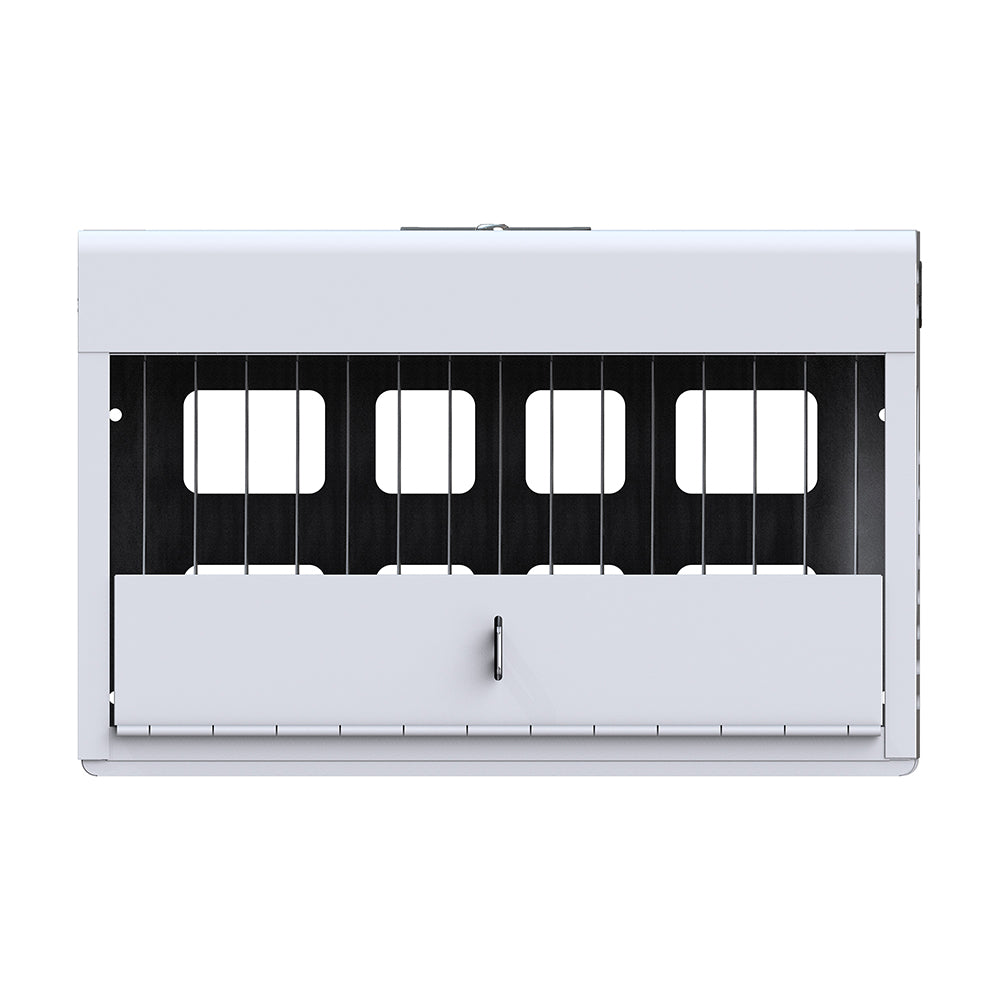 16-Bay Laptop & Chromebook Charging Cabinet with Lock - White_2