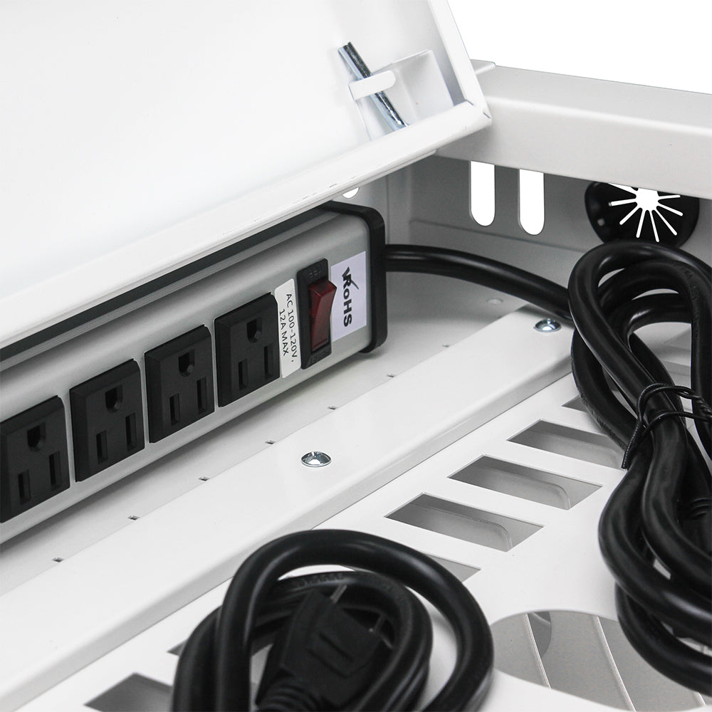 16-Bay Laptop & Chromebook Charging Cabinet with Lock - White_11
