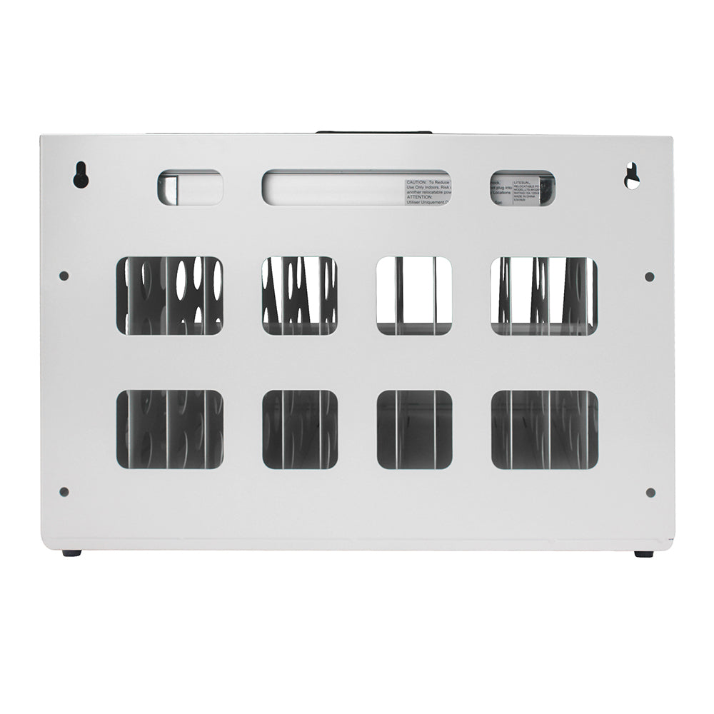 16-Bay Laptop & Chromebook Charging Cabinet with Lock - White_8