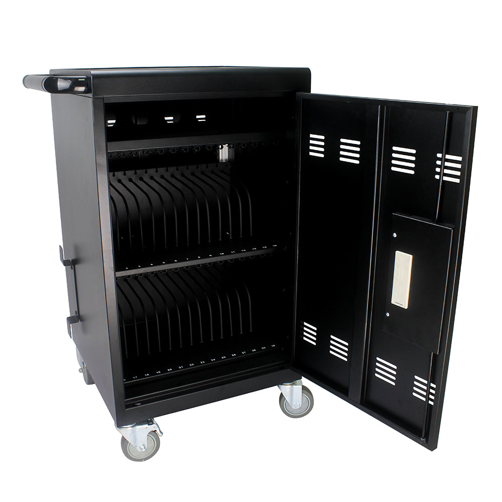 32-Device Mobile Charging Cart & Cabinet - Black_10