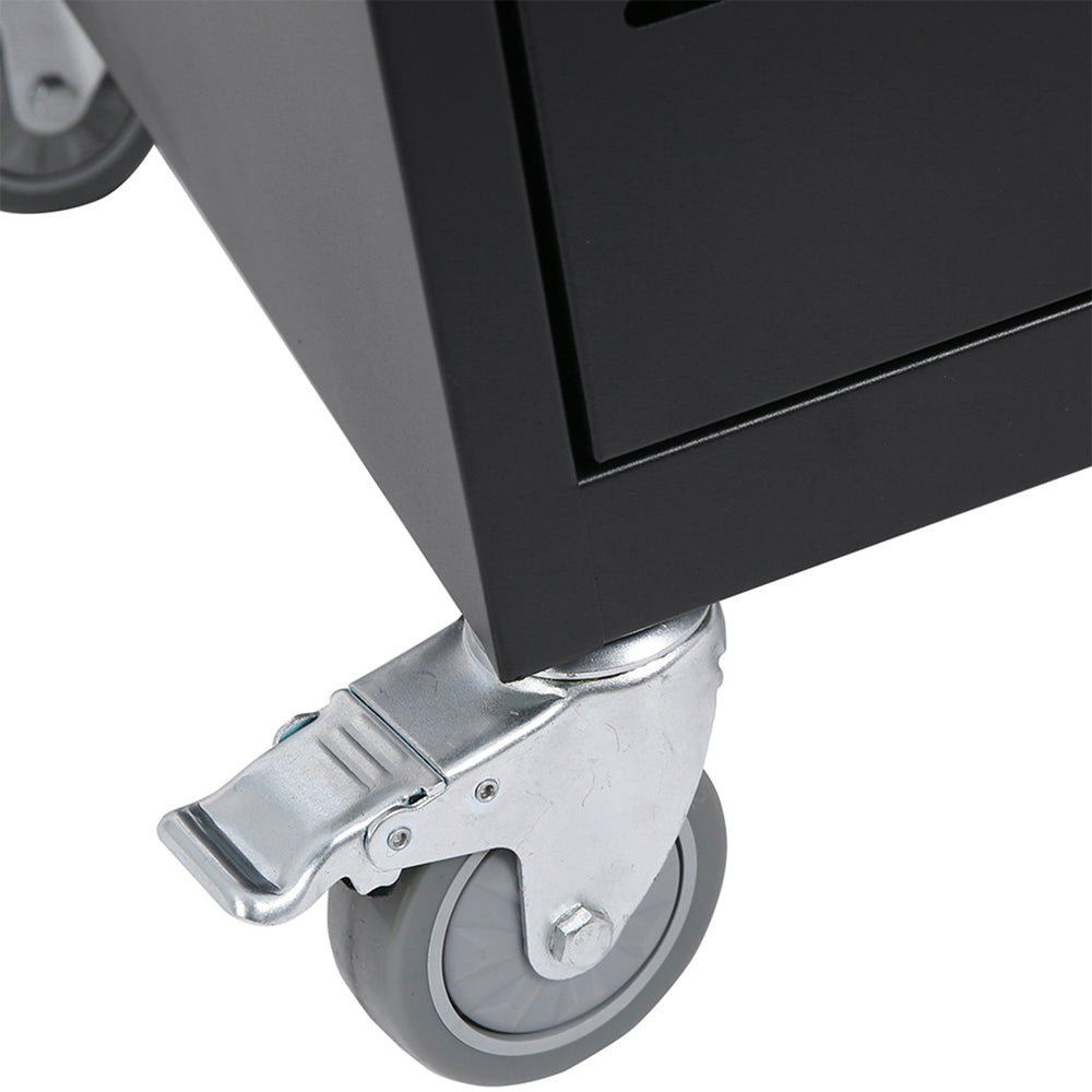 32-Device Mobile Charging Cart & Cabinet - Black_5