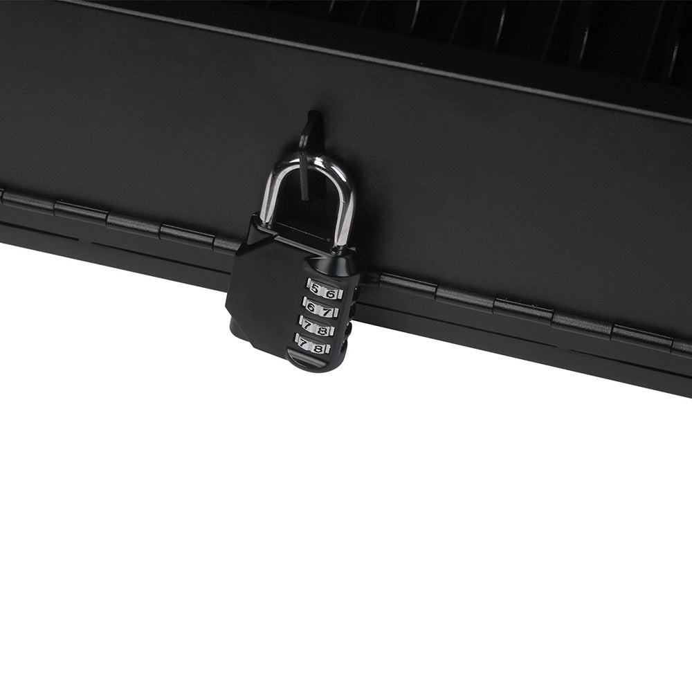16-Bay Laptop/Chromebook Charging Cabinet with Lock - Black_11