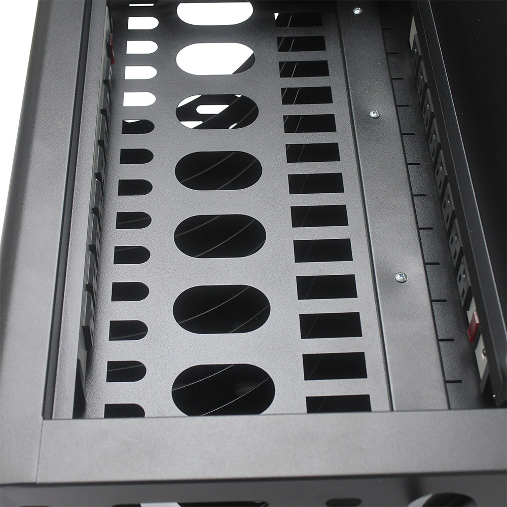 16-Bay Laptop/Chromebook Charging Cabinet with Lock - Black_8