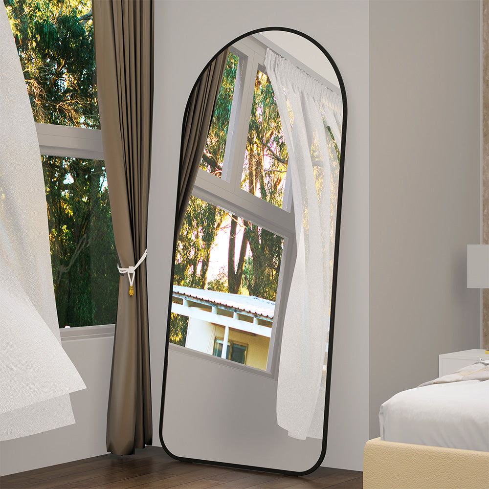 71x32 Inch Arch Full-Length Mirror - Black_1