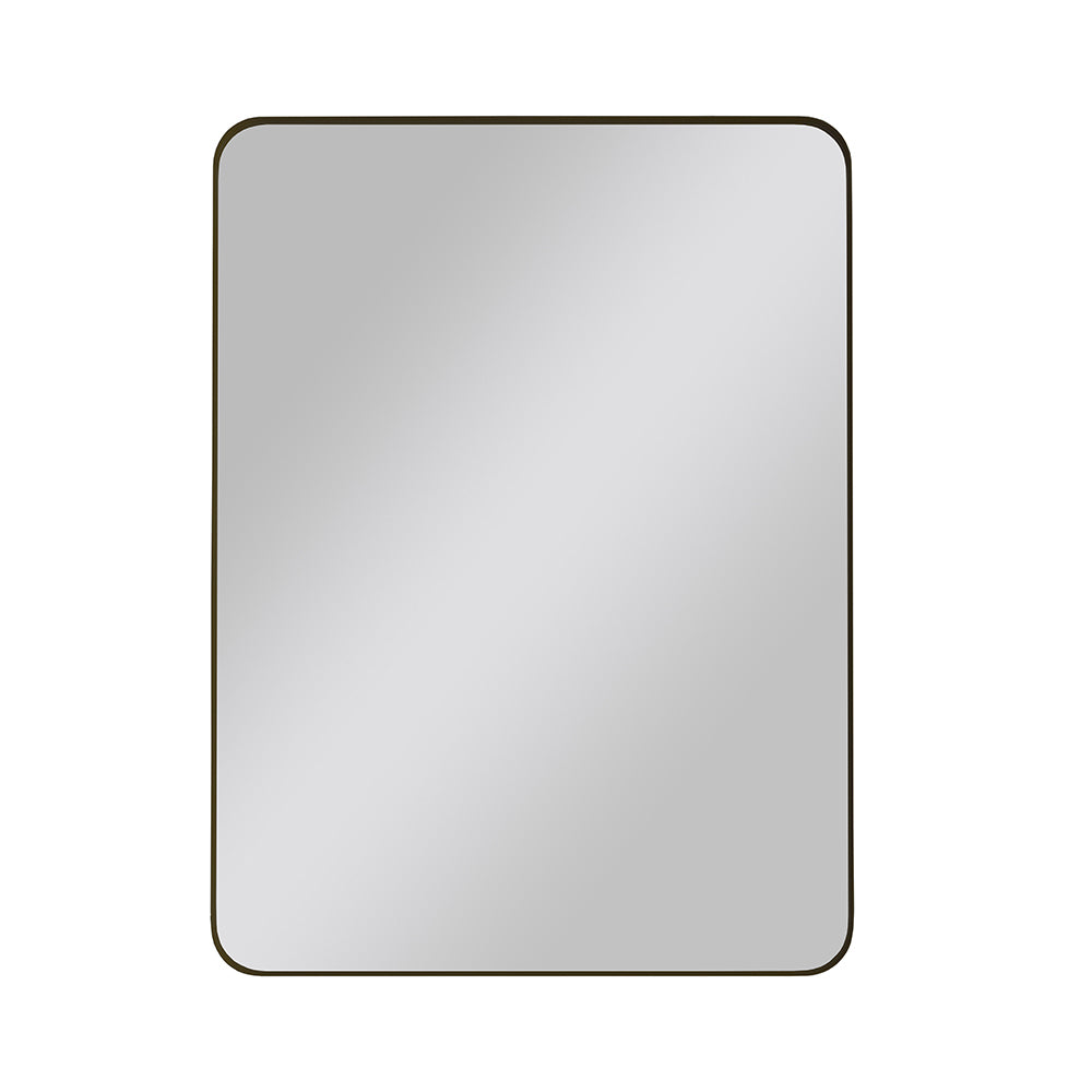 30x40 Inch Rectangular Metal Framed Wall Mirror - Black_0