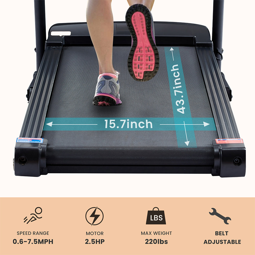 2.5 HP Folding Treadmill with Incline & Bluetooth_6