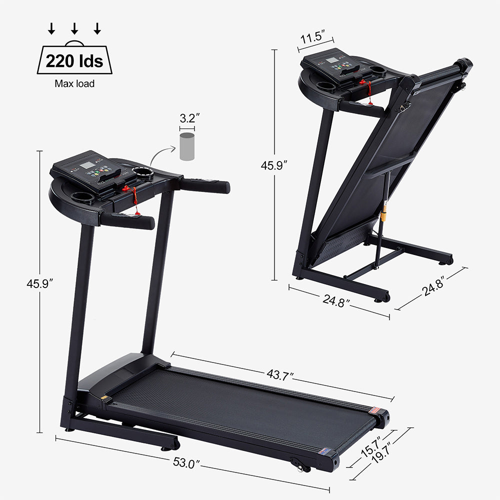 2.5 HP Folding Treadmill with Incline_15