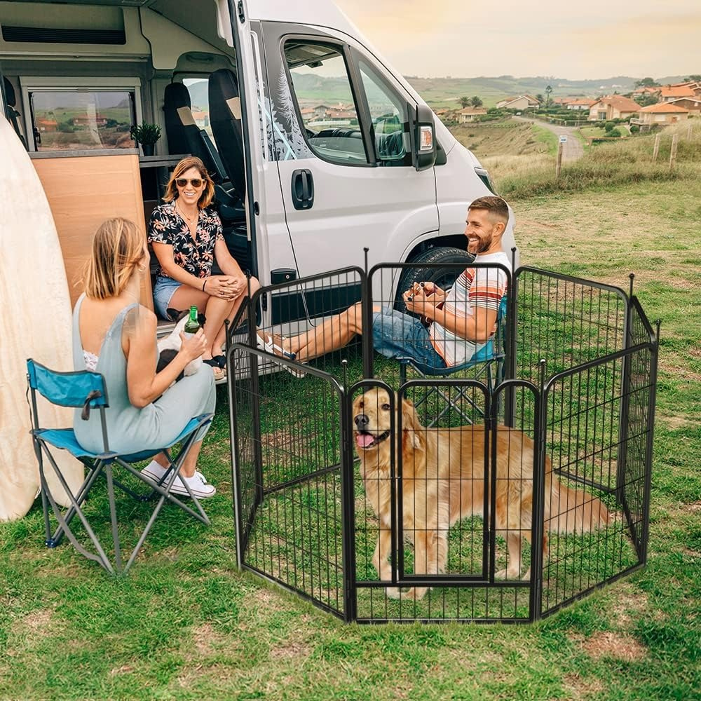 8 Panel Dog Playpen Outdoor_2