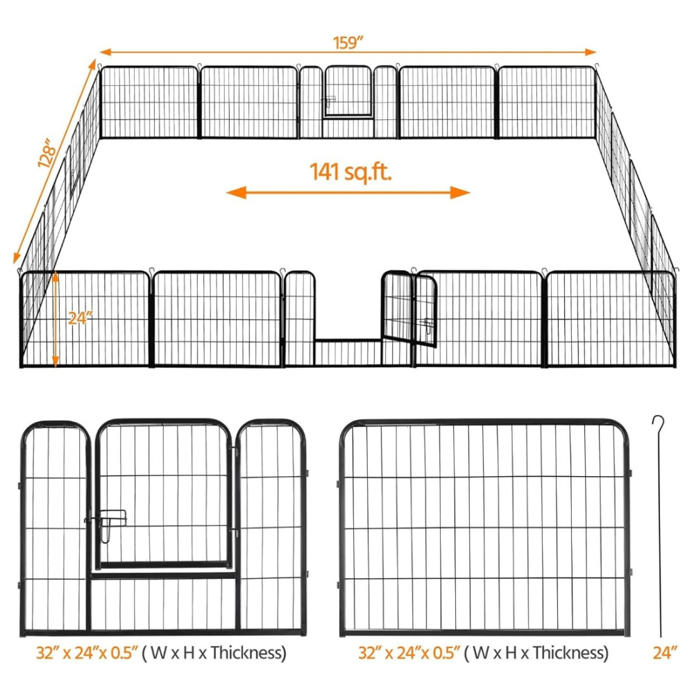 8 Panel Dog Playpen Outdoor_5