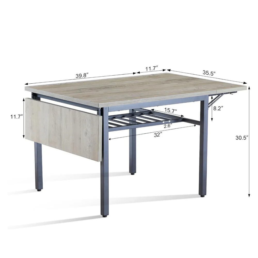 Modern Grey Folding Dining Table_6