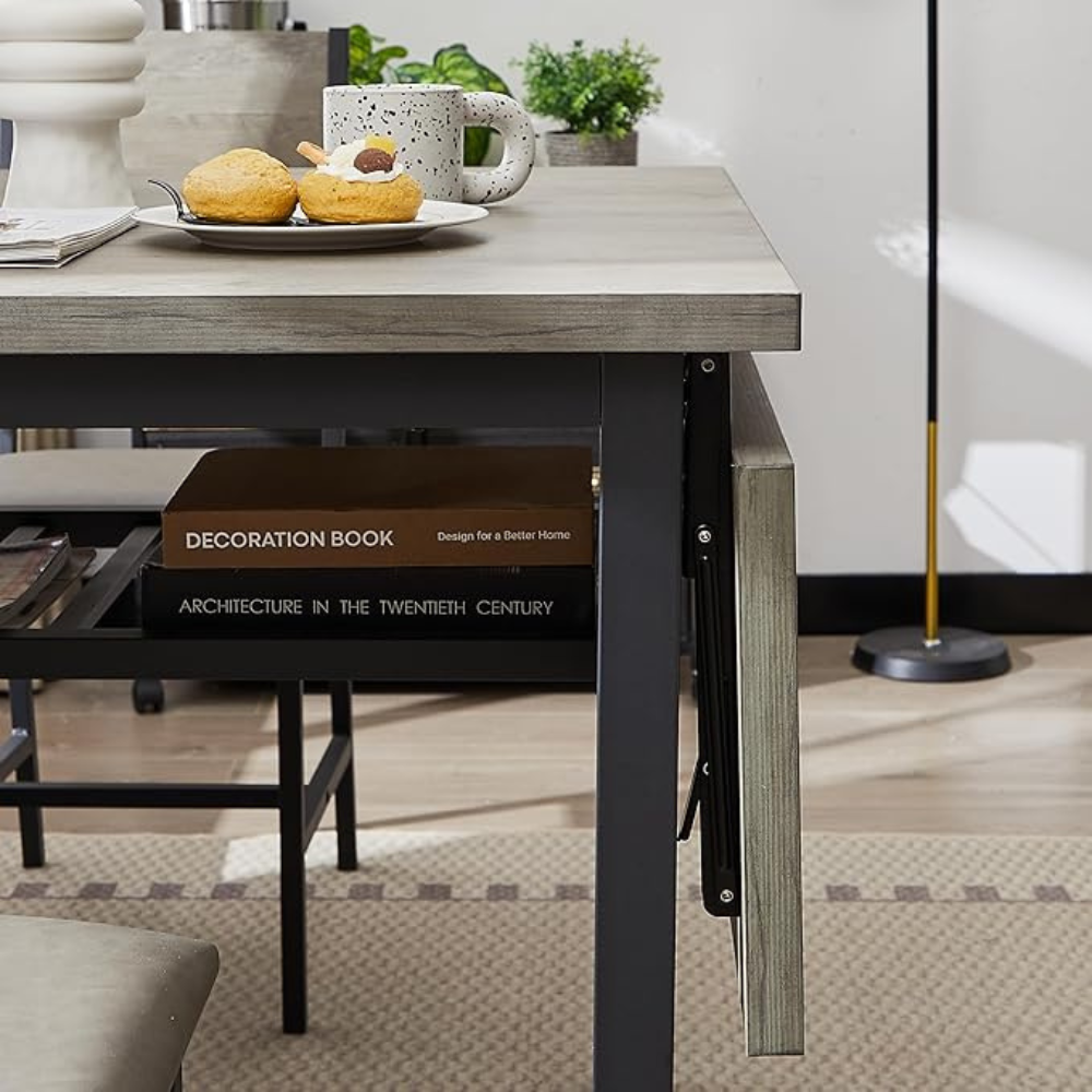 Modern Grey Folding Dining Table_4