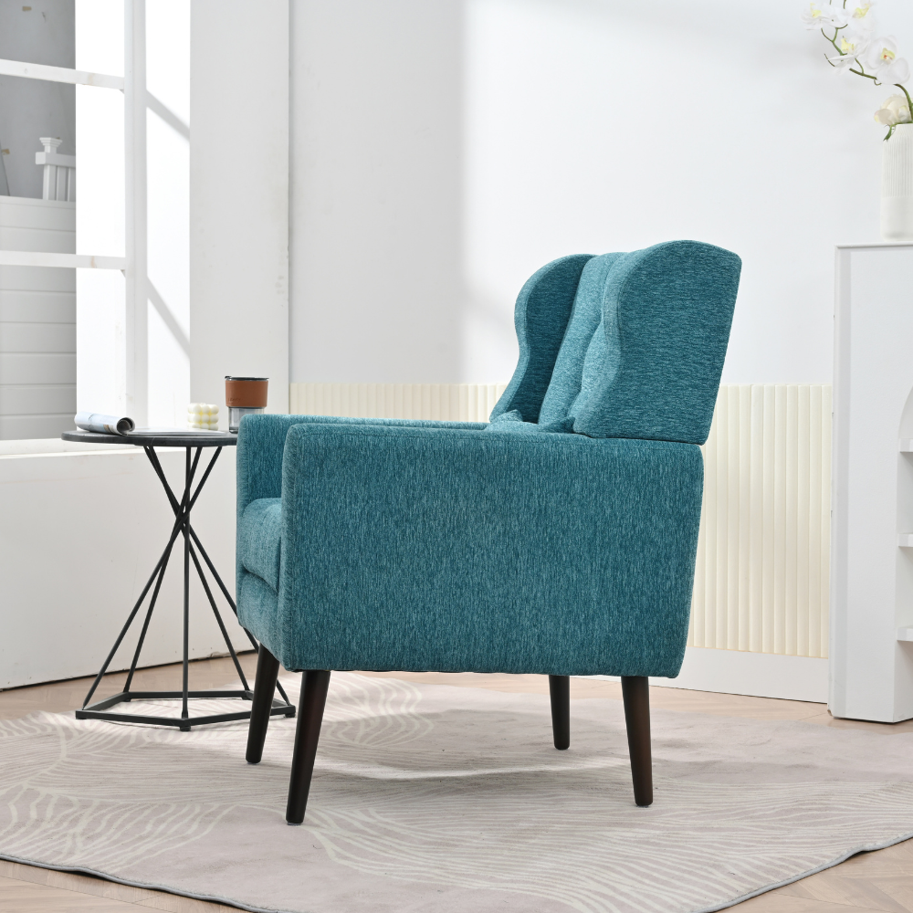 Mid Century Modern Accent Chair with Chenille Fabric_3