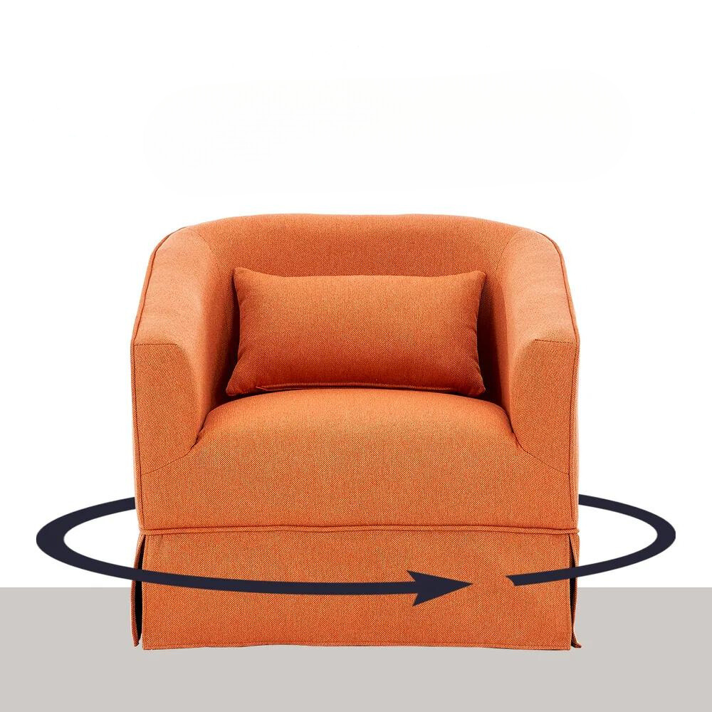 Swivel Barrel Chair with Ottoman_4