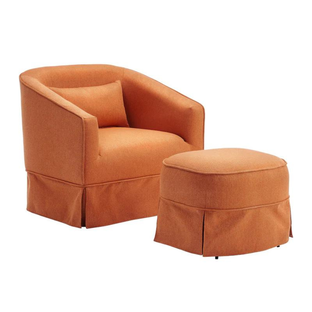 Swivel Barrel Chair with Ottoman_5