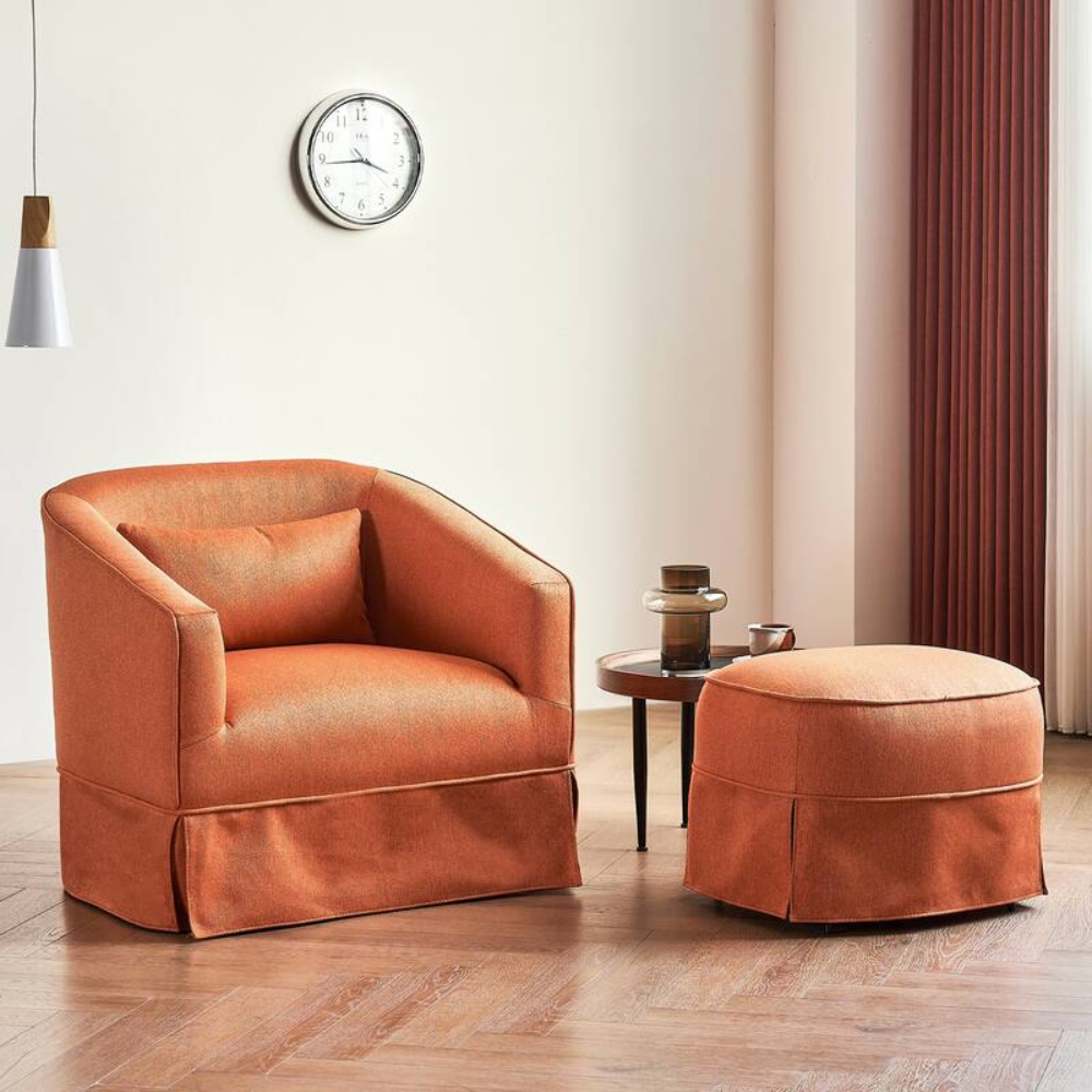 Swivel Barrel Chair with Ottoman_2
