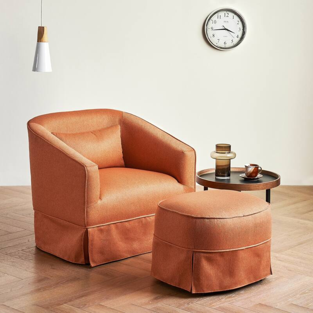 Swivel Barrel Chair with Ottoman_7