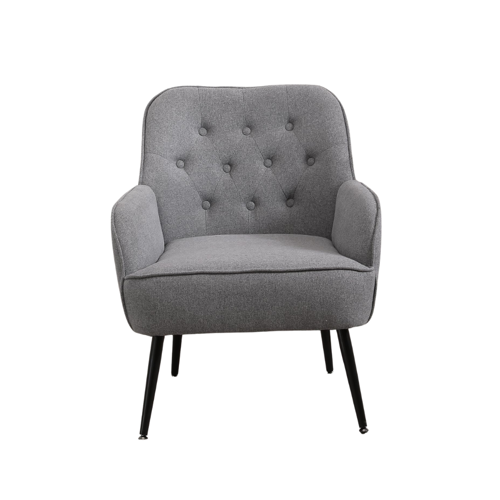 Modern Mid Century Linen Sherpa Armchair_6