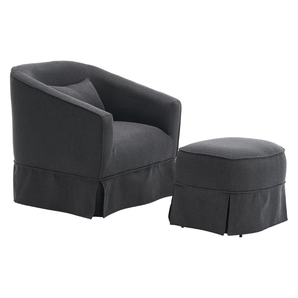 Swivel Barrel Chair with Black Ottoman_5