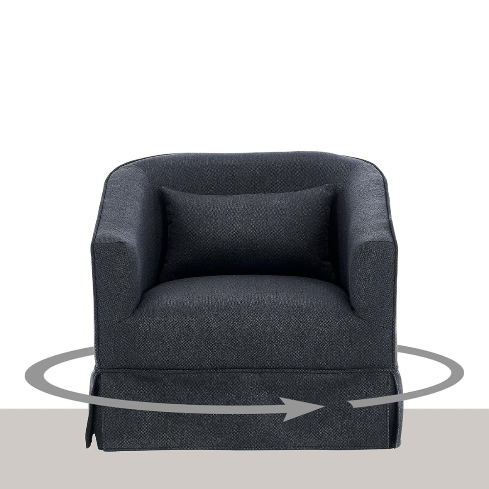 Swivel Barrel Chair with Black Ottoman_4