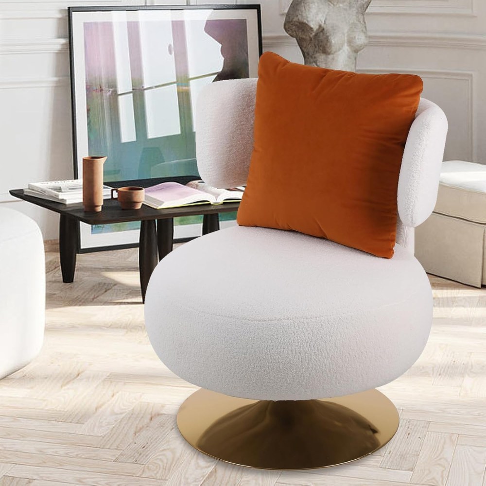 Stylish Fabric Swivel Accent Chair_2