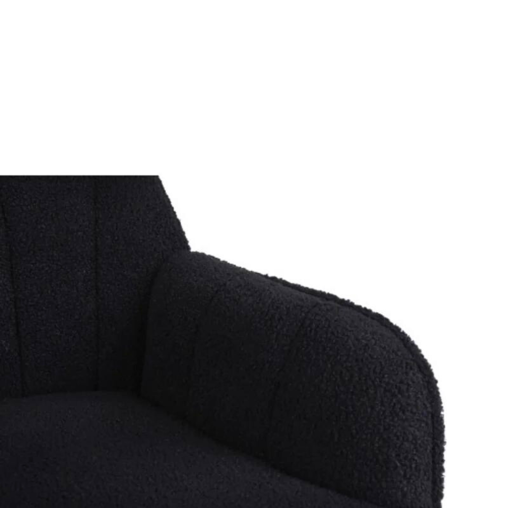 Modern Mid Century Chair velvet Sherpa Armchair for Living Room Bedroom Office Easy Assemble_3