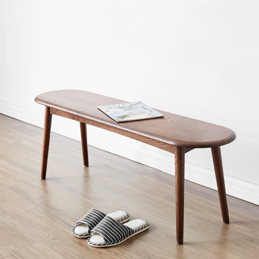 Stylish Natural Oak Dining Bench_3