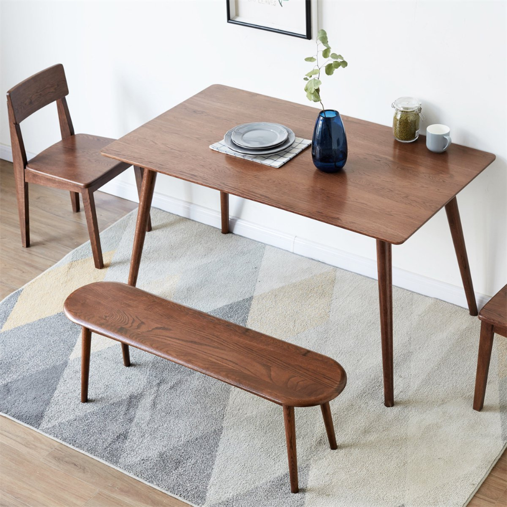 Stylish Natural Oak Dining Bench_1