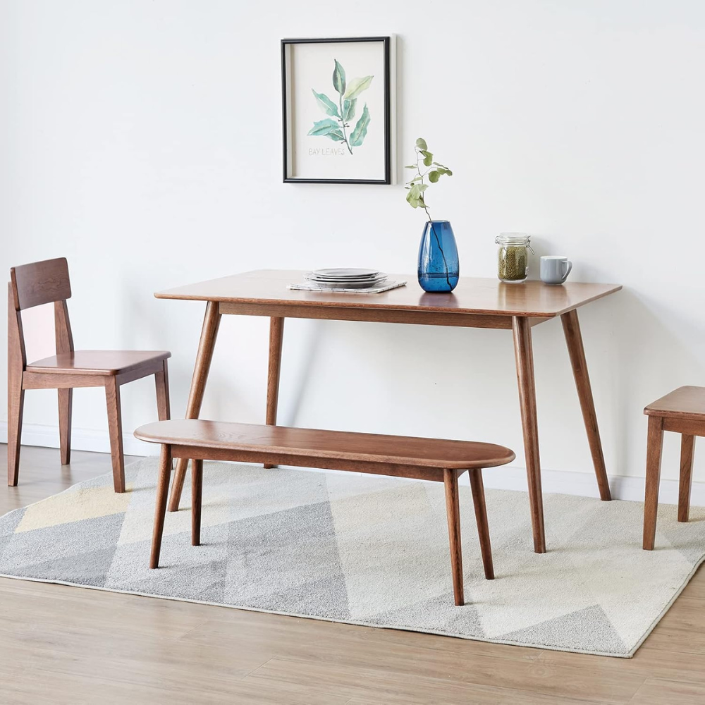 Stylish Natural Oak Dining Bench_2