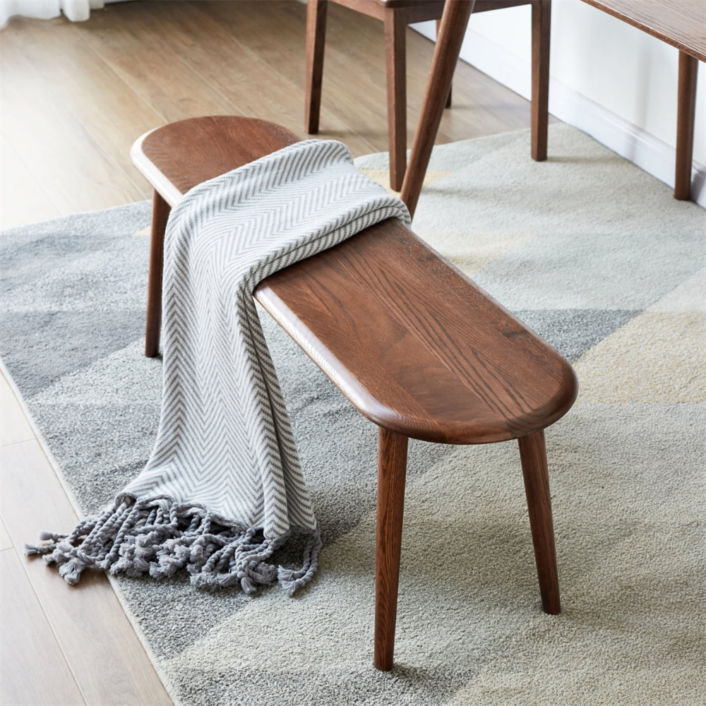Stylish Natural Oak Dining Bench_0