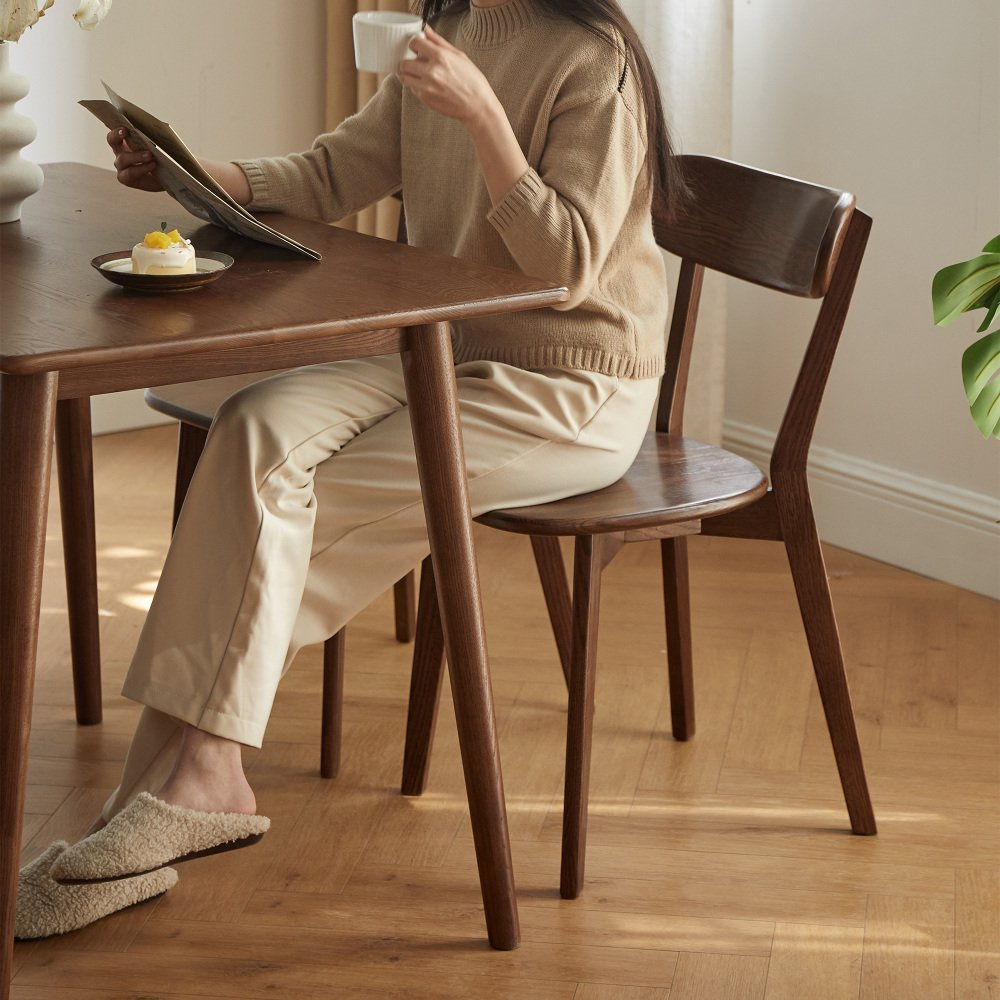 Set of 2 Wooden Dining Chairs_2