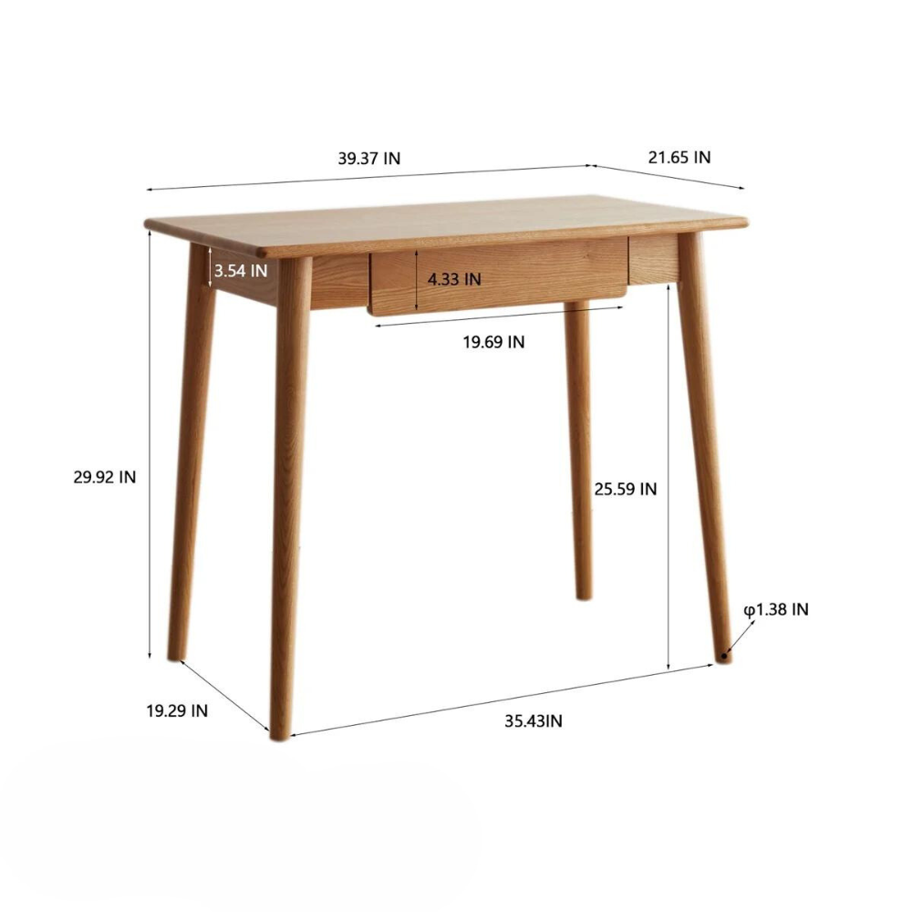 Solid Wood Computer Desk_5
