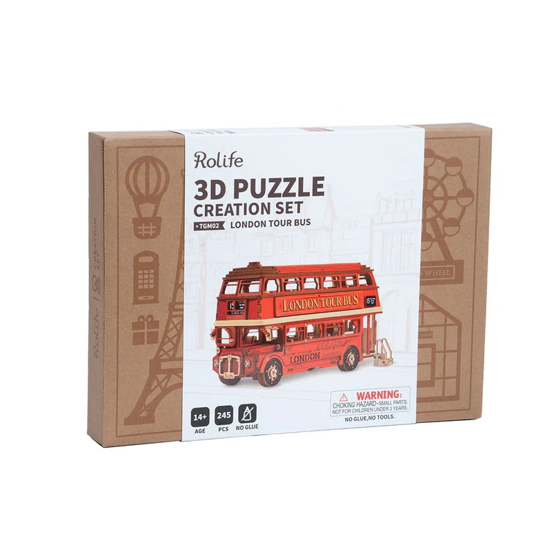 Rolife London Tour Bus 3D Wooden Puzzle,Only Supports TK And Independent Website Platforms