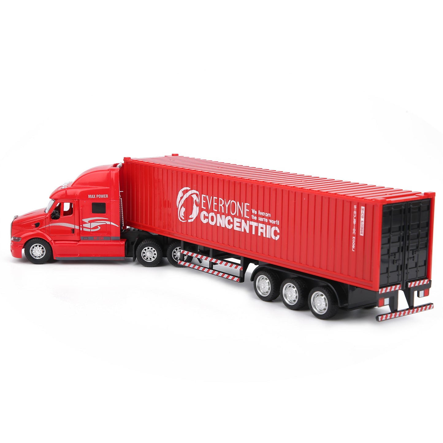 Alloy Simulation Container Car Model Children Kid Pull Back Car Toy with Sound Light(Red )