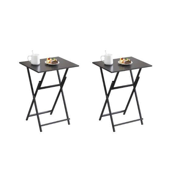 2 Pcs Folding TV Tray Table Set