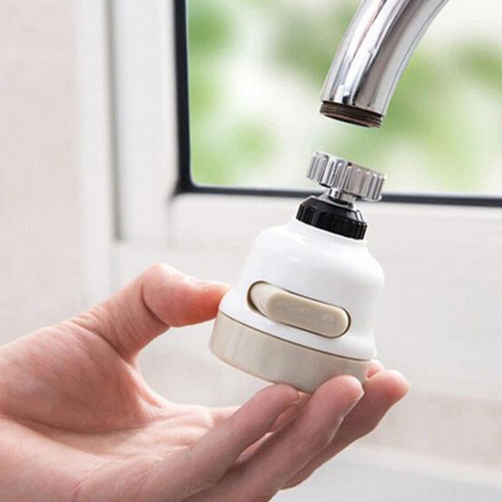360° Swivel Faucet Tap Aerator Diffuser Nozzle Faucet Splash-Proof Filter 3 Gear Faucet Sprayer Head