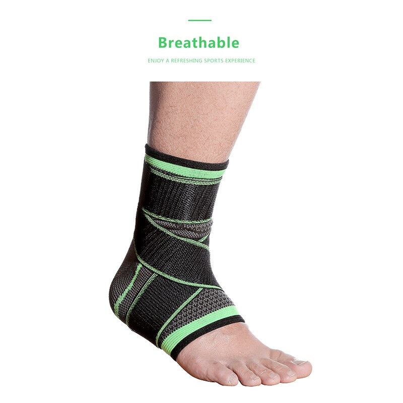 3D Sport Ankle Brace Protector Compression Ankle Support Pad Elastic Nylon Strap Brace for Football Basketball