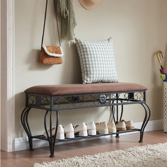 Multifunctional Upholstered Shoe Rack Bench