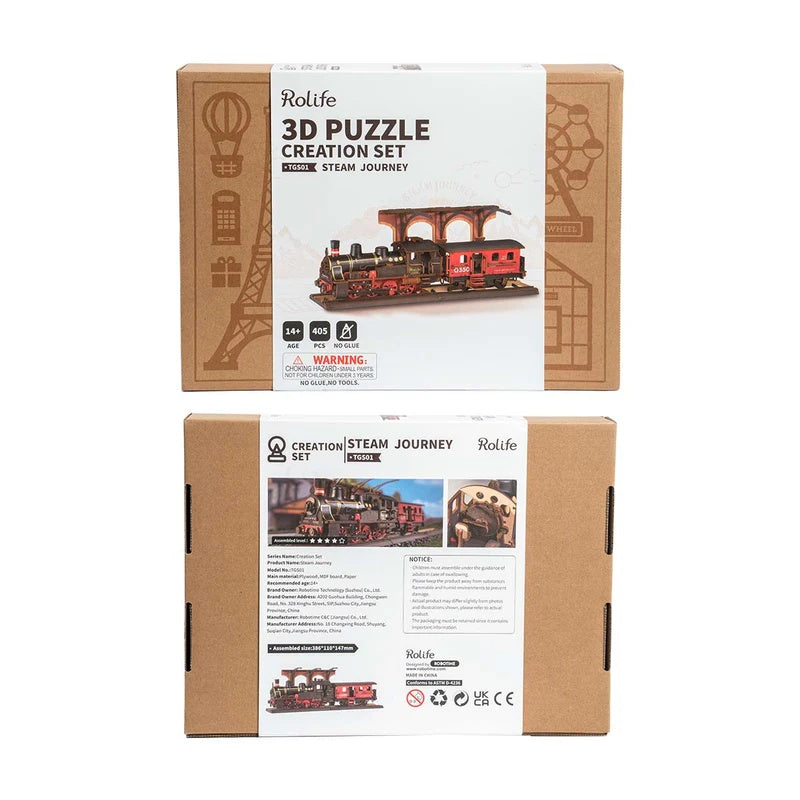 Rolife Steam Journey 3D Wooden Puzzle, Only Supports TK And Independent Website Platforms