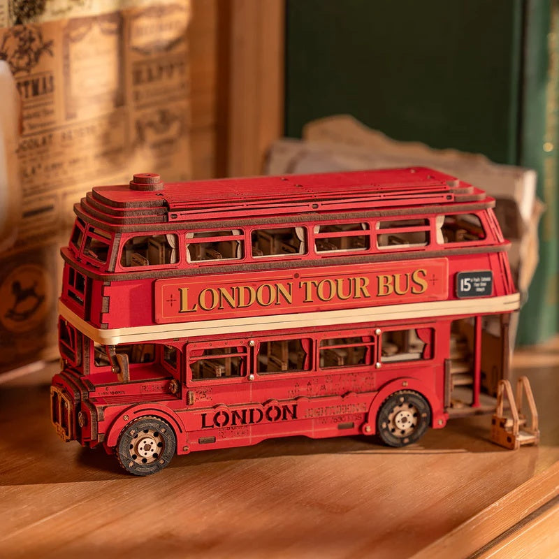 Rolife London Tour Bus 3D Wooden Puzzle,Only Supports TK And Independent Website Platforms
