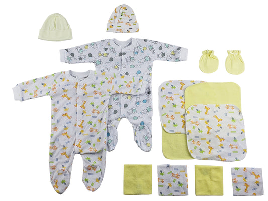 Sleep-n-Plays, Caps, Mittens and Washcloths - 14 pc Set CS_0036