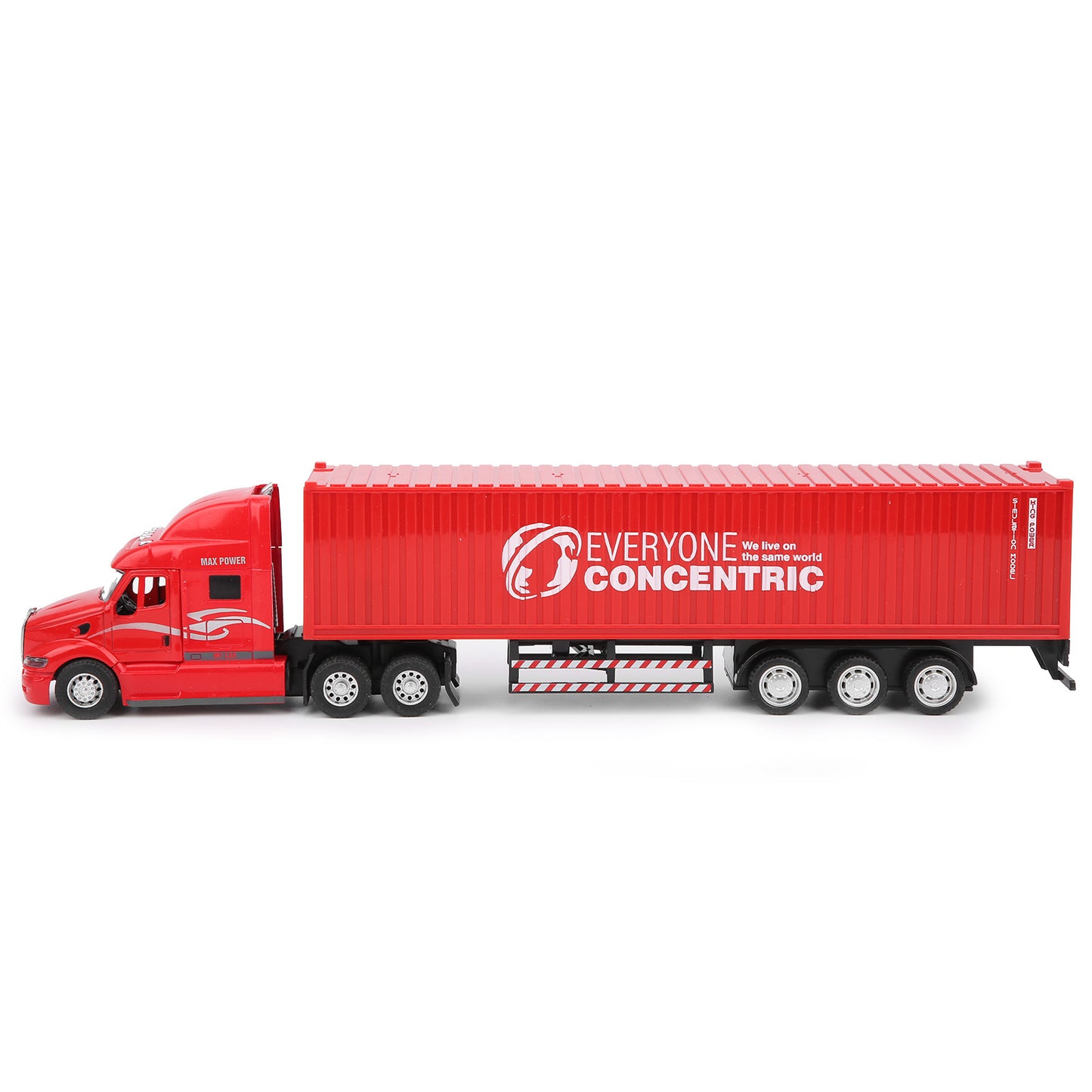 Alloy Simulation Container Car Model Children Kid Pull Back Car Toy with Sound Light(Red )