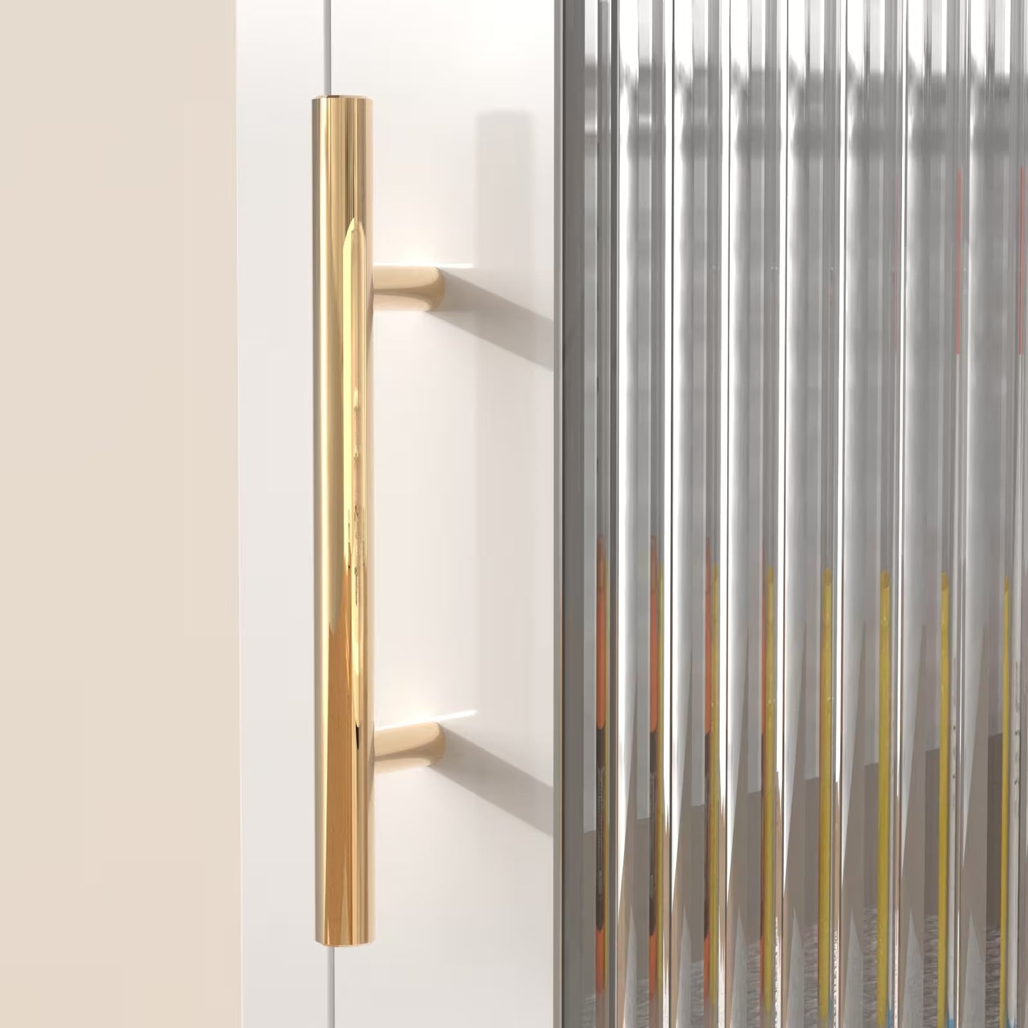 Fluted Glass Door Cabinet