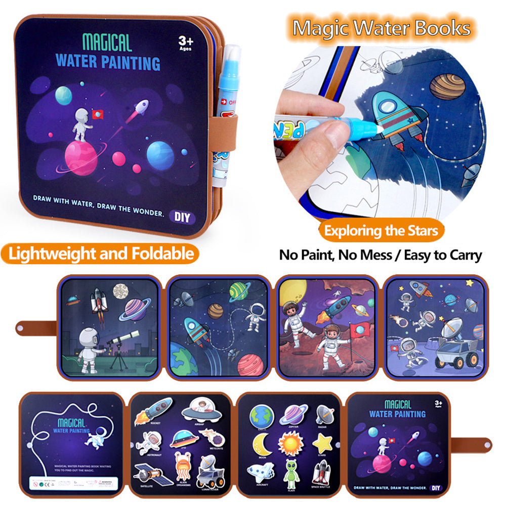 Children's Magic Water Drawing Book, Repeated Graffiti Coloring Book, Boys And Girls' Drawing Book Magic Book